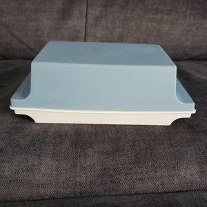 Vintage Blue Tupperware Butter Dish
